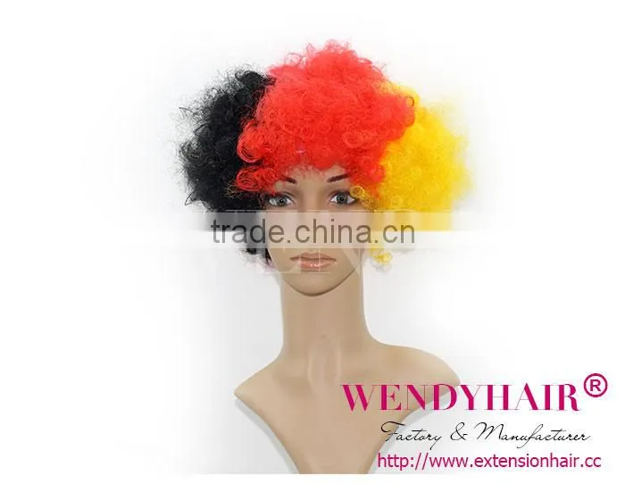 Japanese fiber Fashion football fan wigs hair
