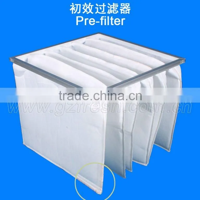 Factory price synthetic fiber primary filter/pocket filter/bag filter for clean room