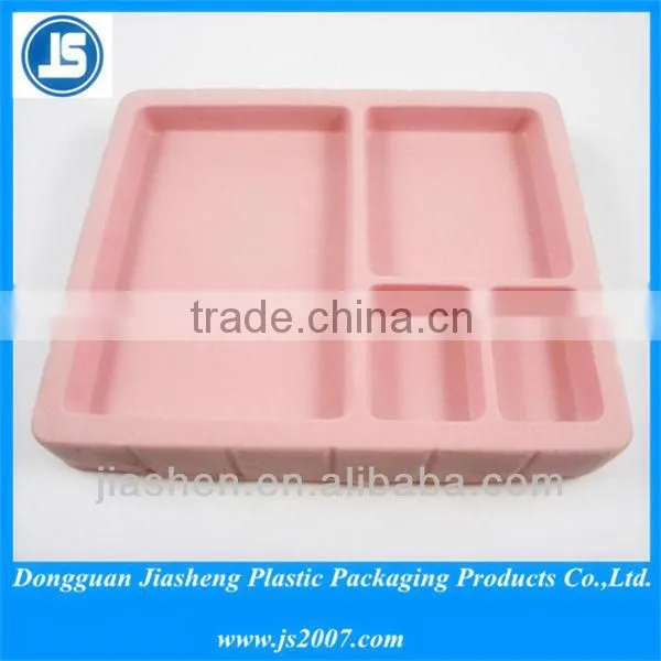 Thermo formed liner blister tray with flocking & velvet / flocking inner tray