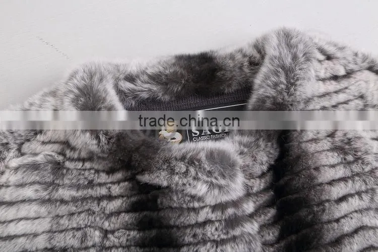 QD29235 Wholesale 2013 Rex Rabbit Fur Coat With Cashmere Bottom