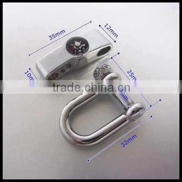 Dongguan JinYu Stainless steel Adjustable bracelet buckle,survival bracelelet adjustable clasp with compass