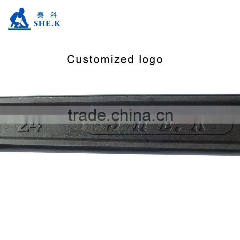 Black carbon steel handle adjustable wrench