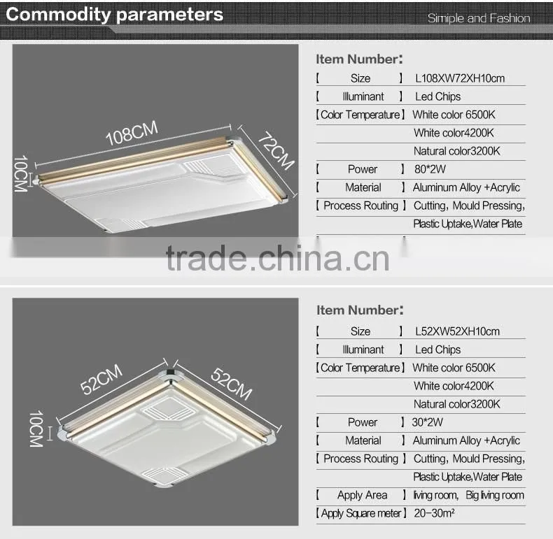 2016 hot sales light led lighting ceiling