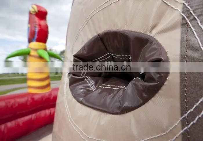 Hot sale backyard water rock climbing wall pirate theme climbing tower inflatable rock climbing wall