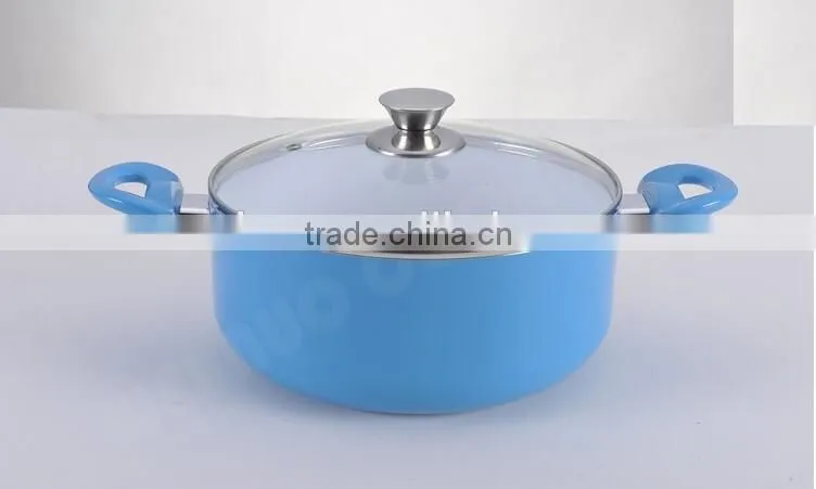 2016 factory price 22cm 24cm 26cm 28cm aluminium ceramic casserole cheapest casserole set