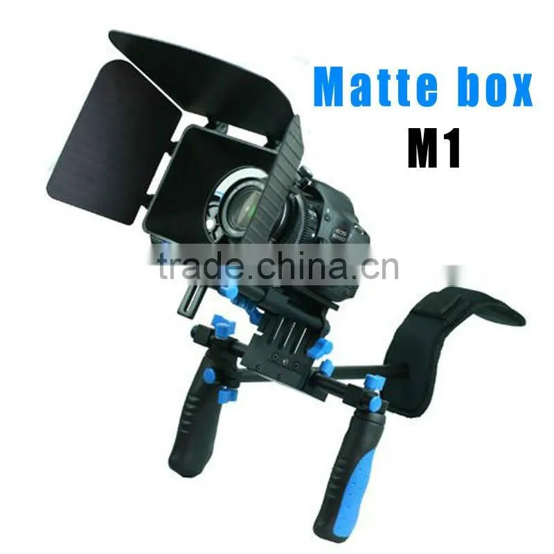 Matte box M1 for 15MM rail rod support follow focus 550D 60D 600D 5D2 dslr camera