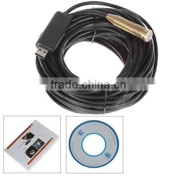 10M USB Cable Length Classic copper head industrial Endoscope 14.5mm Lens USB Endoscope 4 LED IP67 Waterproof Camera Endoscope