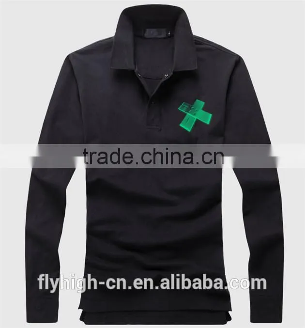 New Style Casual Long Sleeve unisex Polo T Shirt