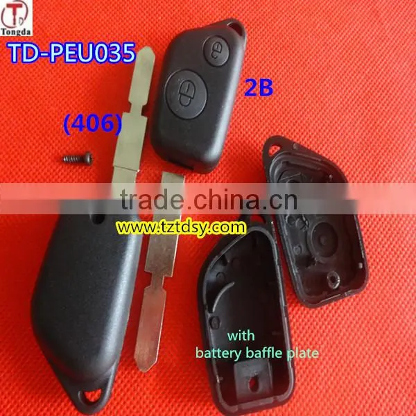 Tongda car key TD-PEU042 KEY.no logo , high qualty 2 button SX9 key for peugeot with big holes