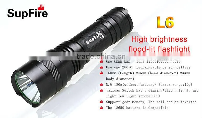 10W XML T6 Led Rechargeable Railway Torch