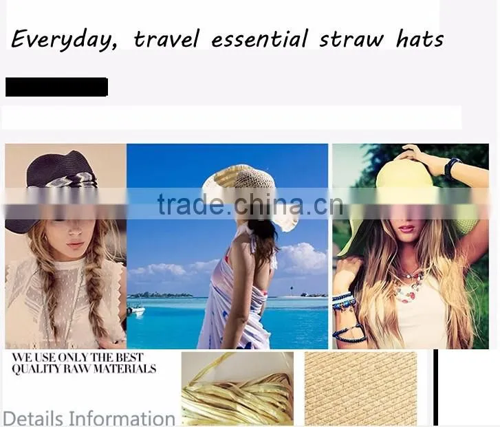 Handmade Custom New Design Straw Hat For Woman