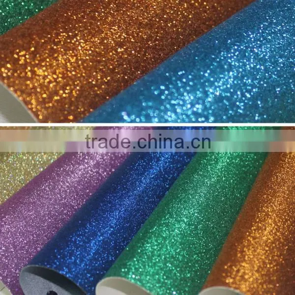 Glitter leather/small powder glitter shoes leather A1502