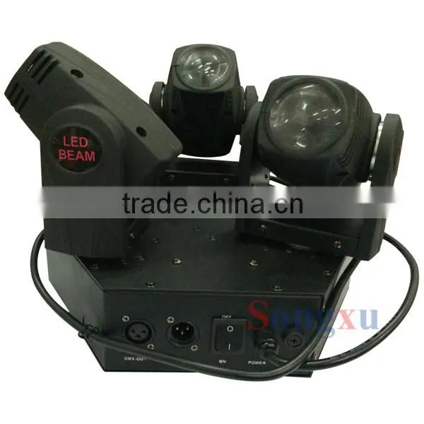3 heads 3X10W led moving head used stage lighting for sale