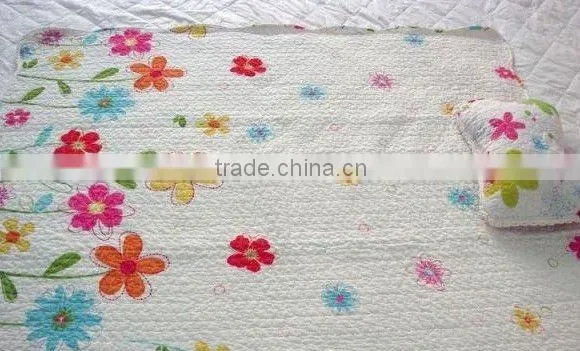 embroidered bed throw