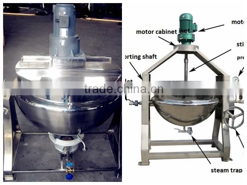 Sanitary Food Grade liquid mixing tank vessel / mixer for frult pulp