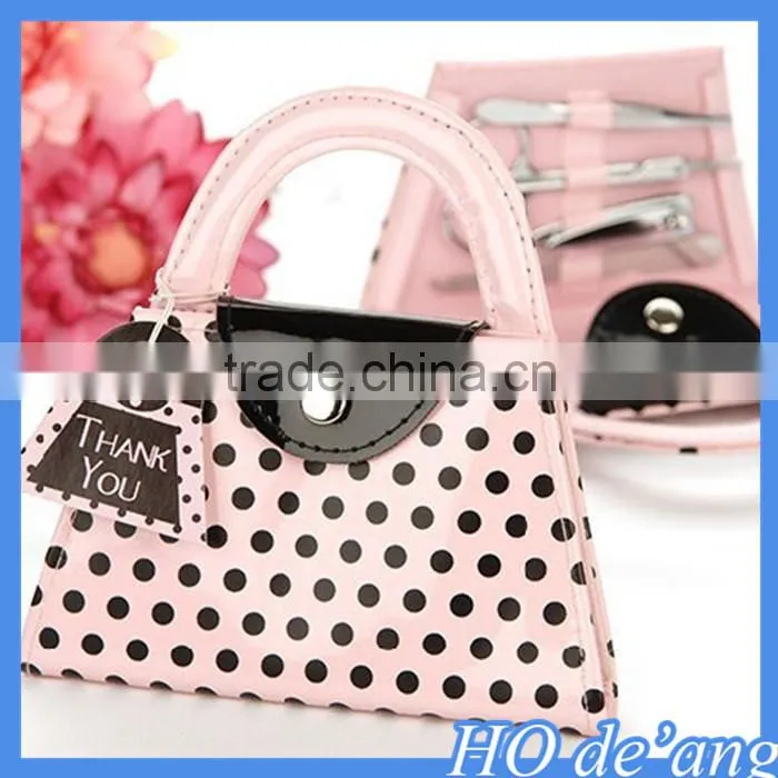 Hogift wedding supplies creative gifts wedding favor stainless steel beauty nail kit black manicure sets MHo-101