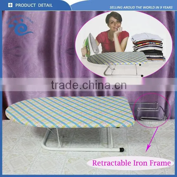 Tabletop Ironing Board 61.6*30.2*17.7CM TC Cloth Covered Wood Small Table Ironing Board