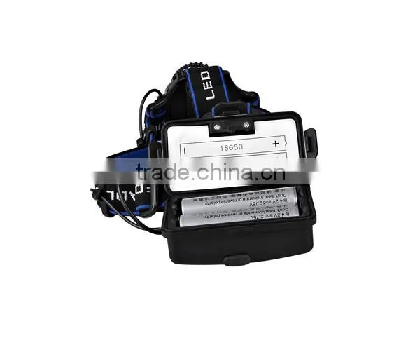 High power bright light Cree XM-L T6 headlamp flashlight torch