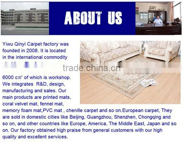 Multifunctional polyester loop pile printed logo mat