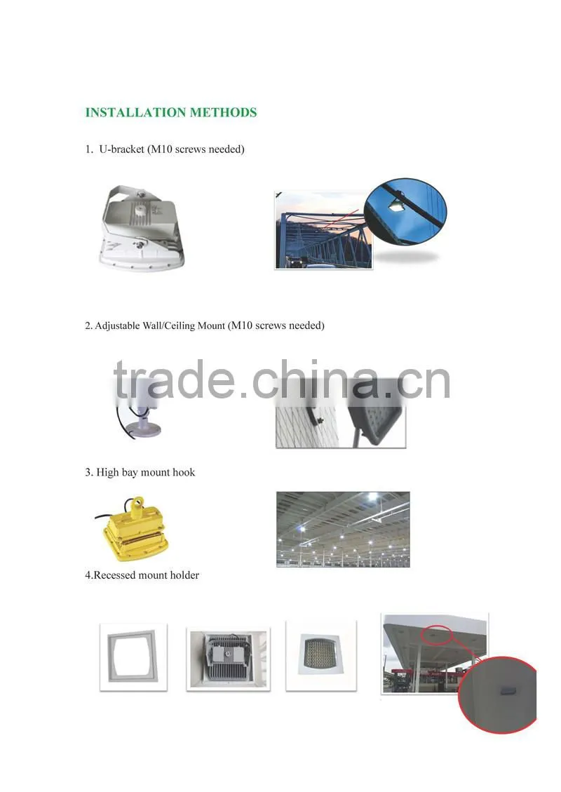40W 60W 80W 100W 120W ATEX UL explosion proof led high bay light