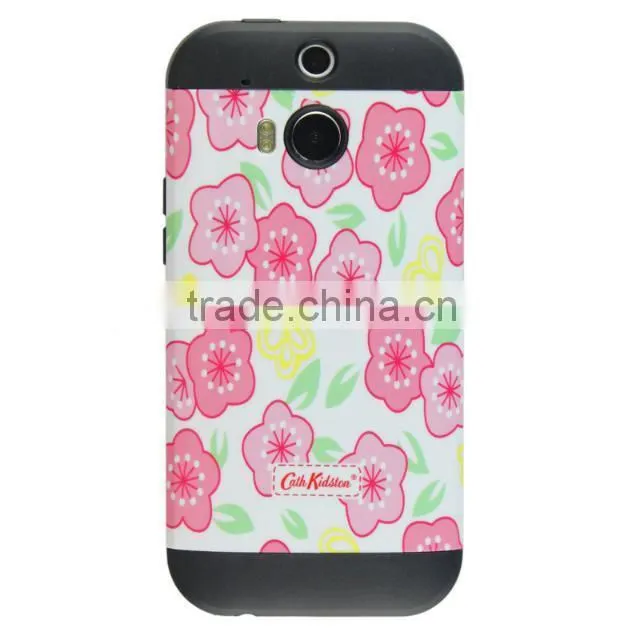New print hybrid phone Case for HTC one M8