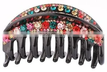 wholesale hair accessories fashion crystal black crystal hair claw
