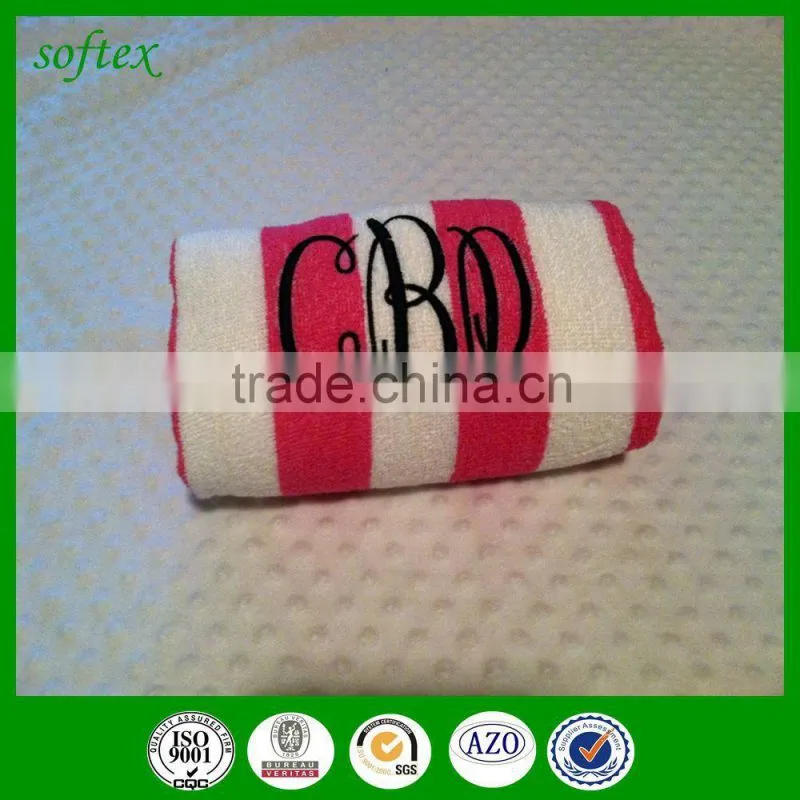 china factory wholesale lot of promo embroidered beach towels for adults