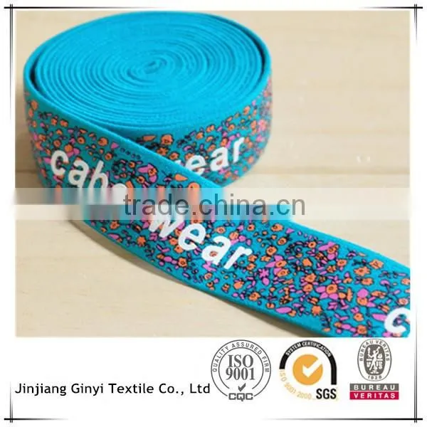 brand logo customized elastic band for boxer elastic waistband for underwear