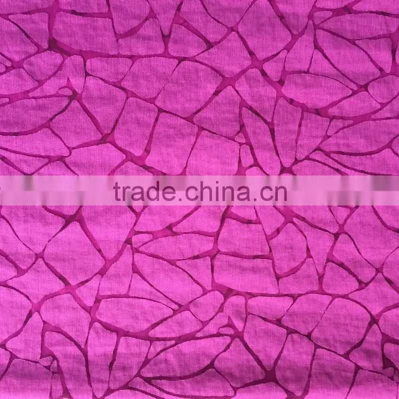 Spring summer burnt-out woven fabric
