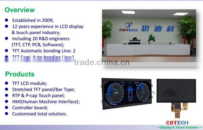 Reputed Supplier 7.0''TFT color LCD+capacitive touch and controller board module lcd