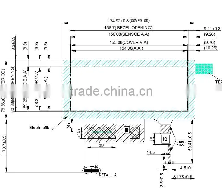2016 standard type TFT and CTP/PCAP serial 2.4'' to 12.3''Inch hd color LCD touch panel module