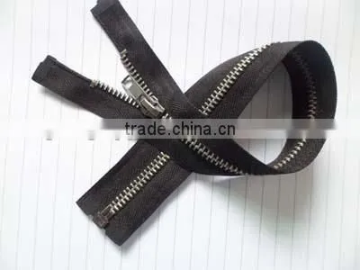 5# metal zipper aluminum teeth zipper open end zipper locking zipper head zipper for jacket