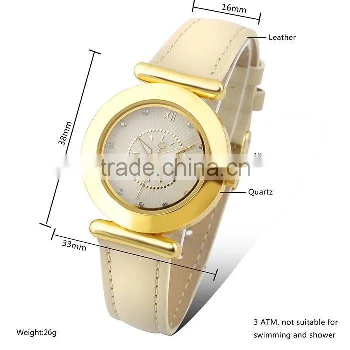 Fashion Jewelry 2016 White Leather Couple Electronic Watch