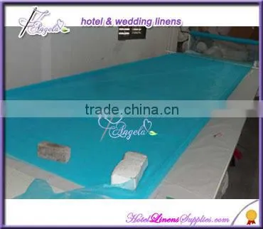 light pink organza table overlays for special events, weddings, parties, wedding table overlays