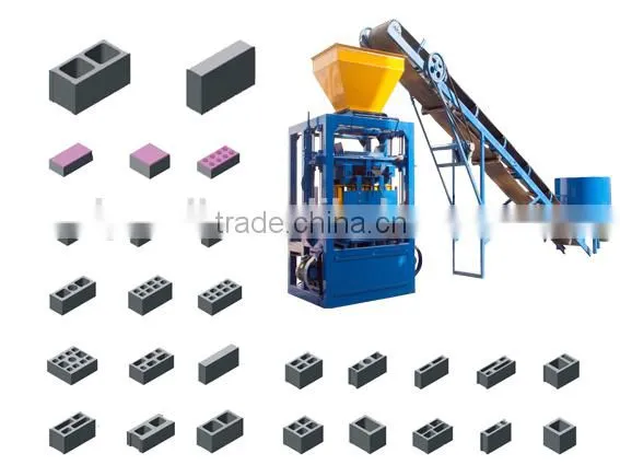 QTJ4-26C kenya cement interlocking brick making machine