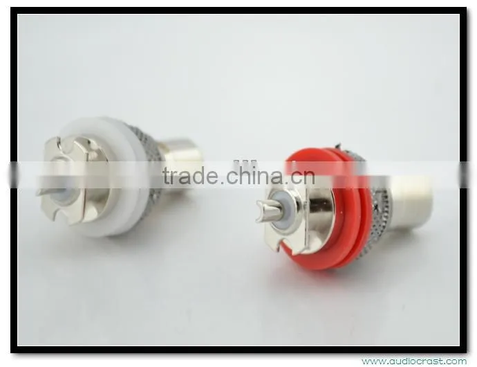 Audicrast AS-104(R) High End Rhodium Plated RCA Chassis platinum Plated RCA Audio Female Connectors