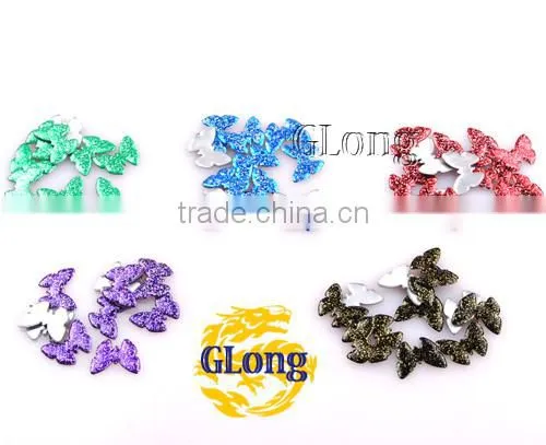10*13mm Hot Fix Iron-on Nailhead Butterfly Aluminum With Irregular Spots DIY For Bag Shoe Phone Case Garment #GT093A-13P(Mix-s)