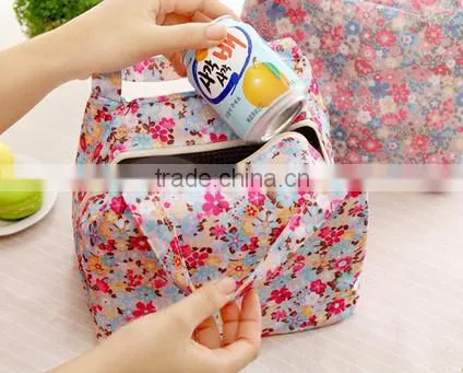 Promotion flowers printing design lunch bag for offices china supplier