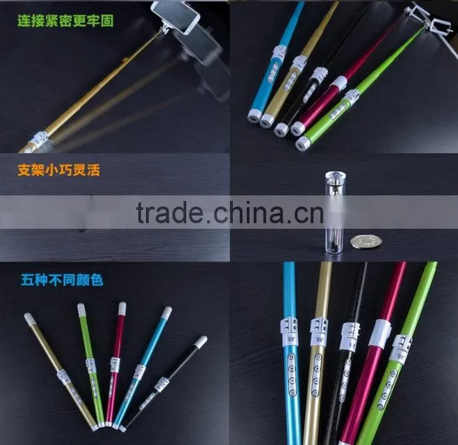 2014 new inventions mobile phone extendable hand held monopod with bluetooth remote control shutter -wholesale cheap price