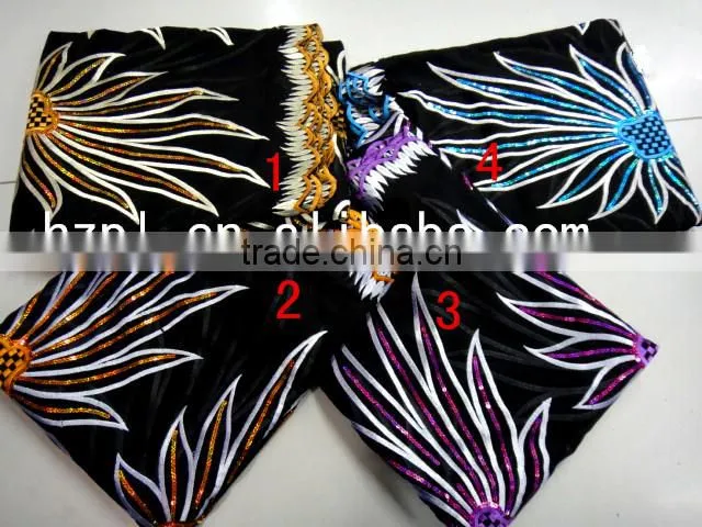 african voile sequins lace fabric (PL2047)