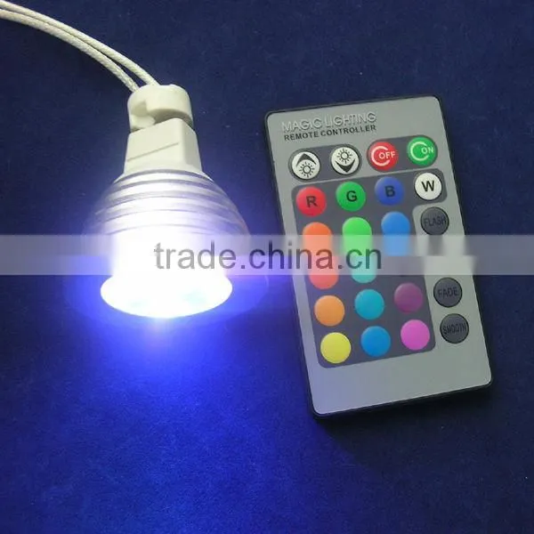 Aluminium alloy led rgb spotlight, ir control 5w rgb spotlight