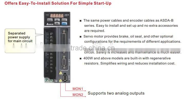Delta servo 1kW ECMA-E21310SS