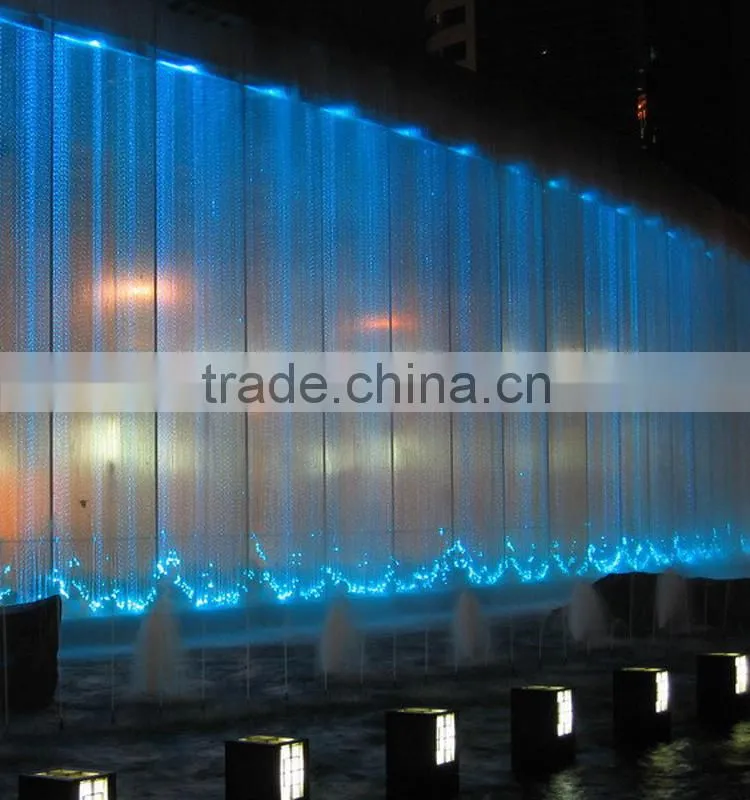 diy fiber optic waterfall light curtain for wall decoration