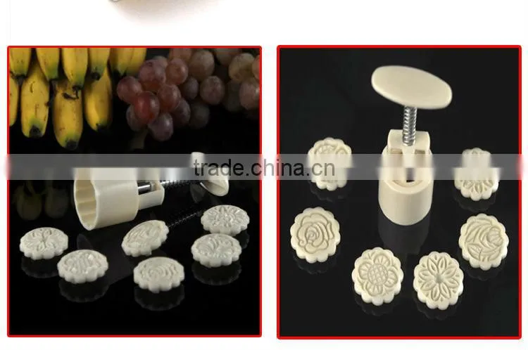 BAKEST mini 185g best round shaped plastic moon cake mold mould plunger set chinese new year cake