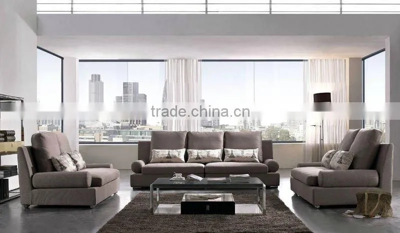 fabric sofa with wood arm/ wood arm fabric sofa