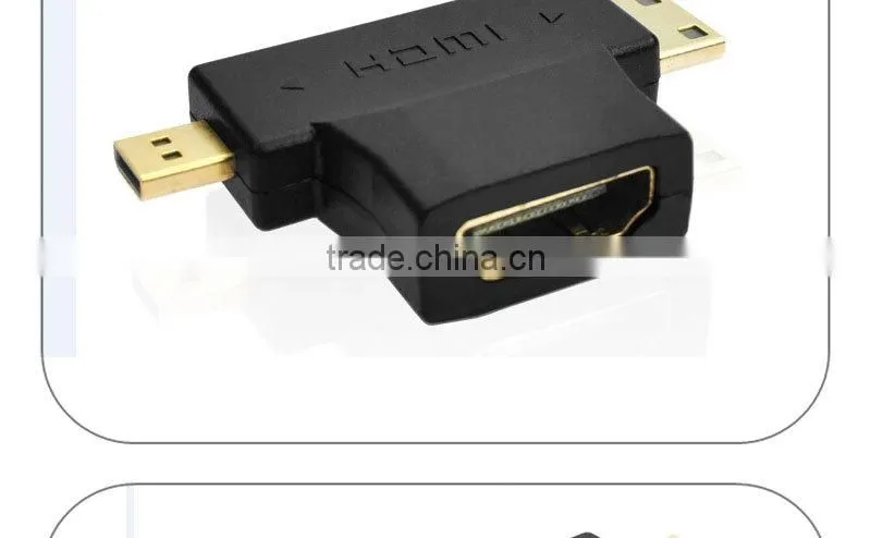 3 in 1 HDMI to micro HDMI mini HDMI adapter