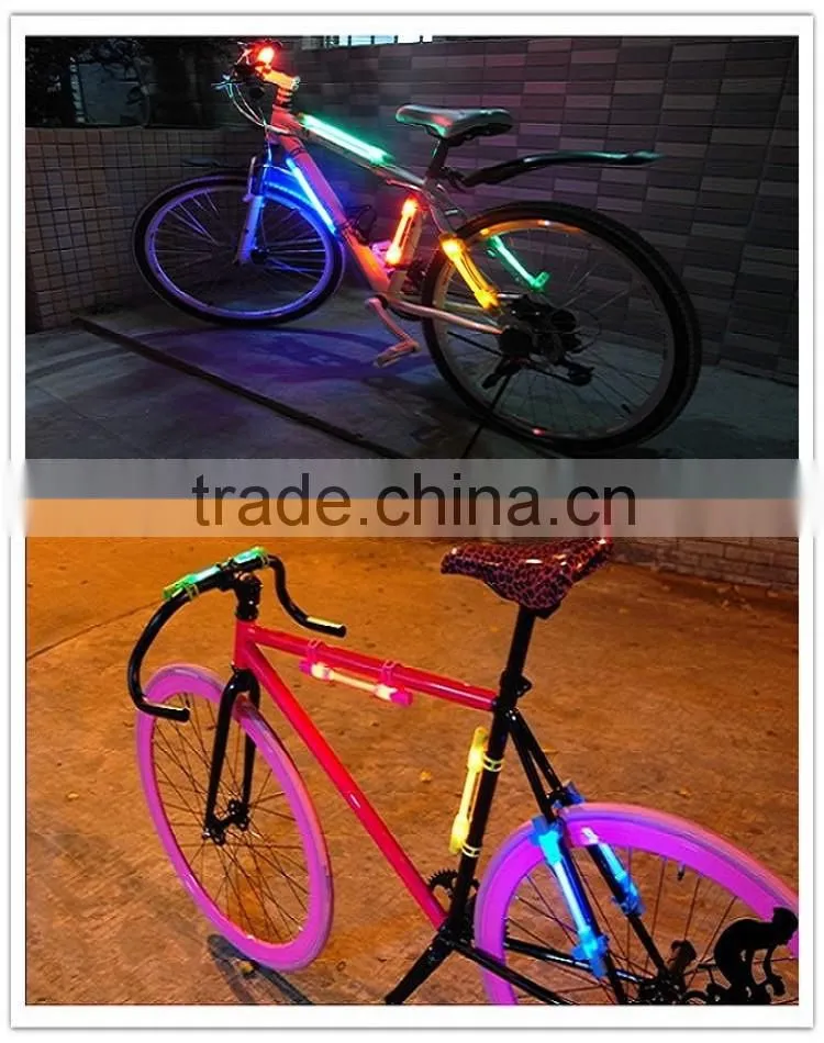 safety product glowing in the night flah led light for bike