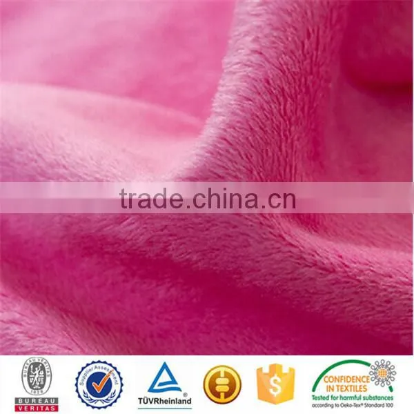 polyester ultra minkee home textile baby blanket fabric