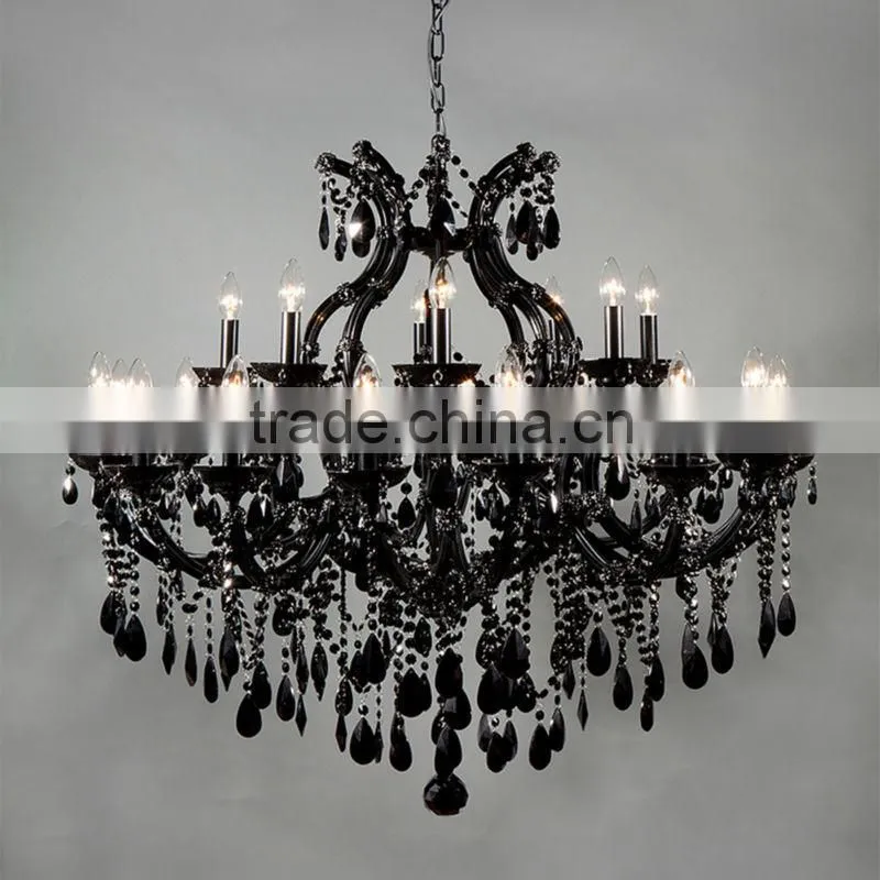 Small black acrylic chandelier for hallways