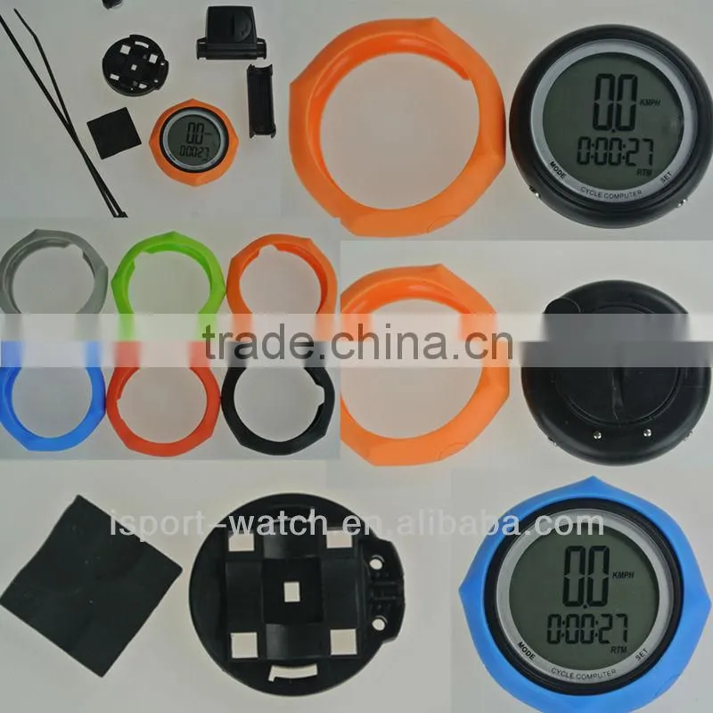 wireless bicycle computer waterproof large LCD display shows speed distance calorie time